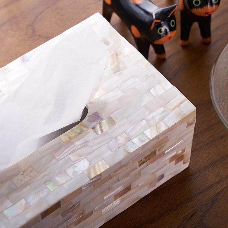 ティッシュケース パールシェルのティッシュケース アジア工房 8431 | ELEMENTS（インテリア） | 04