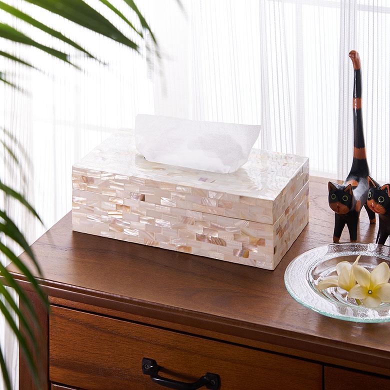 ティッシュケース パールシェルのティッシュケース アジア工房 8431 | ELEMENTS（インテリア） | 06