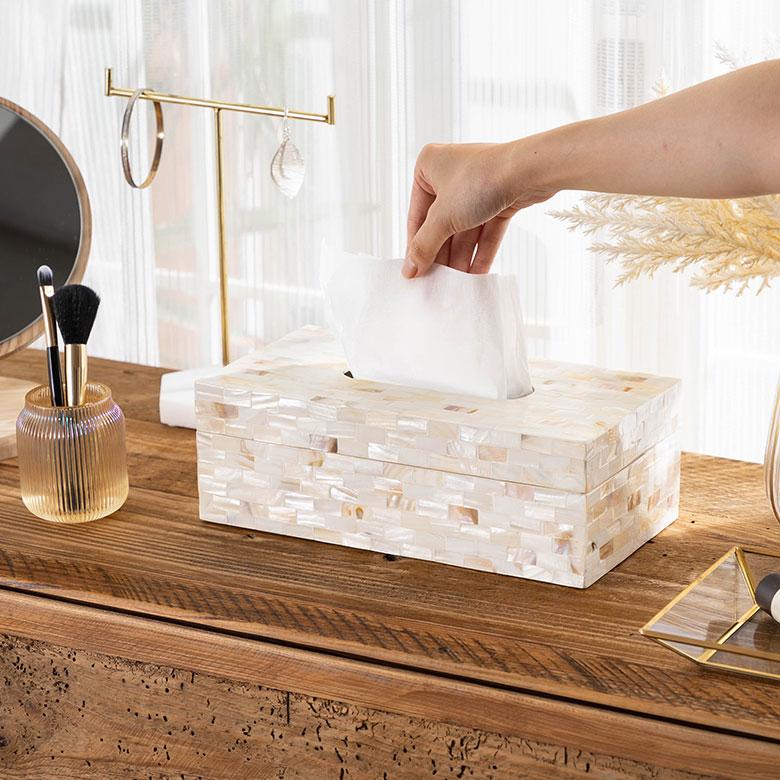 ティッシュケース パールシェルのティッシュケース アジア工房 8431 | ELEMENTS（インテリア） | 09