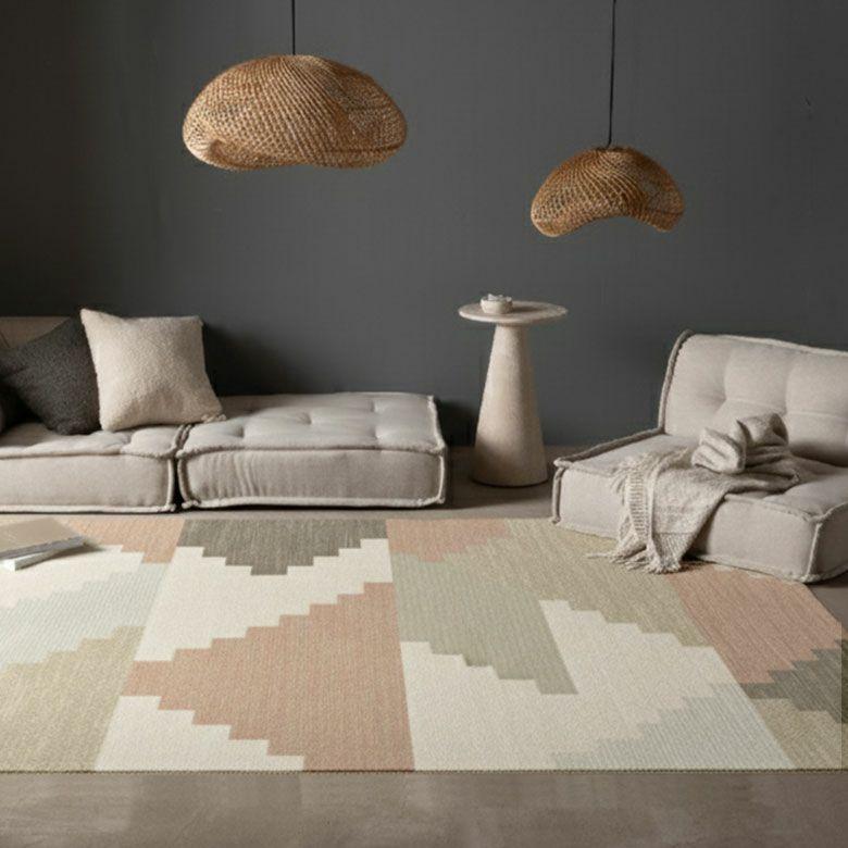 ラグ モケット ベルギー ラグマット カーペット 195×250 3畳 薄手 ビスコース 幾何学模様 ジオメトリック おしゃれ 北欧 リゾート インテリア 西海岸 84392 | ブランド登録なし | 01