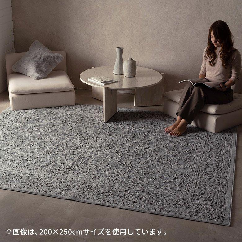 ラグ ジャカード 織 ラグマット ベルギー カーペット 135×195 1.5畳 ジャガード 絨毯 安い ペルシャ絨毯風 おしゃれ 北欧 リゾート インテリア 西海岸 84397 | ブランド登録なし | 01