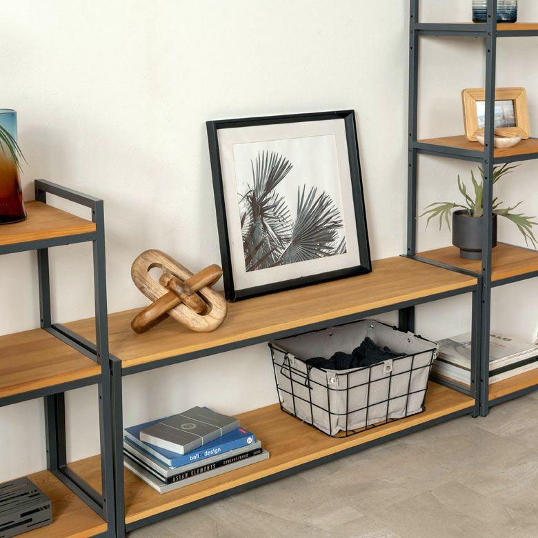 テレビ台 ローボード 120 テレビボード おしゃれ テレビ 収納 天然木 アイアン TV台 ラック TVボード オープンラック 北欧 リゾート インテリア 西海岸 84400 | ELEMENTS（インテリア） | 17