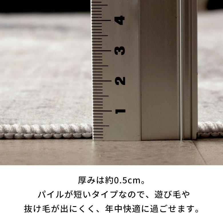 ラグ カーペット マット Lumiera 100×140〜200×300 洗濯機 滑り止め オールシーズン 床暖房 ホットカーペット掃除機 モノトーン 正方形 長方形 西海岸 84412 | ELEMENTS（インテリア） | 12