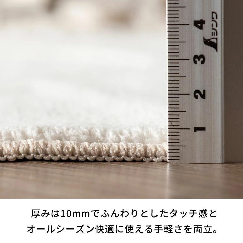 ラグ 洗える 滑り止め おしゃれ 洗濯機 薄手 床暖房対応 ホットカーペット対応 オールシーズン ラグマット カーペット グレー アイボリー 北欧 リビング 84416 | ELEMENTS（インテリア） | 14