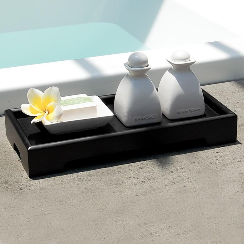 デコレーショントレイ トレー 約27×13cm 小物入れ 収納 木彫り アジアン バリ雑貨 洗面 インテリア おしゃれ 8524 | ブランド登録なし