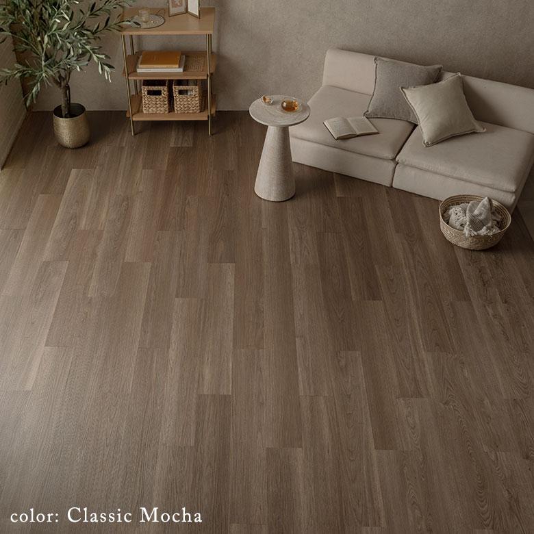 フロアタイル 木目 Mocua 2畳 4畳 6畳 ボンド 賃貸 防水 傷防止 土足 フローリング 床材 子供 ペット リビング 洗面所 脱衣所 キッチン 西海岸 86000 | ELEMENTS（インテリア） | 08