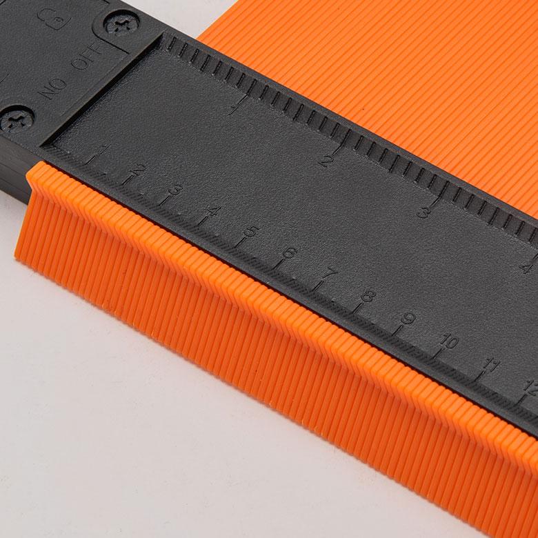 型取りゲージ コンターゲージ ロック付き 250mm ストッパー フロアタイル パイプ用 柱用 定規 曲線　型とり プロファイルゲージ 西海岸 87001-10in | ELEMENTS（インテリア） | 09