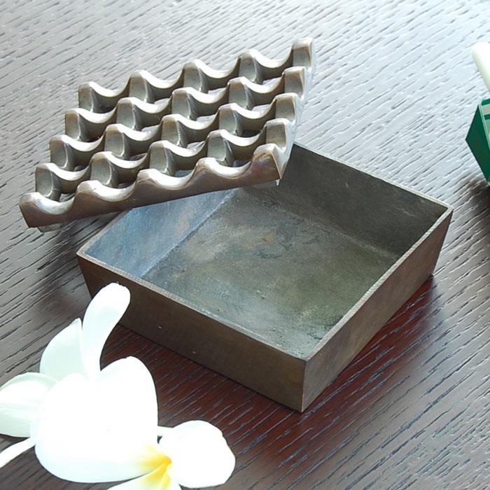 波型デザインの銅の アジアン 灰皿 アジア工房 8805 | ブランド登録なし | 03