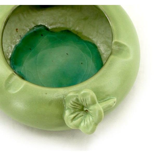 アジアン雑貨 プルメリアの花咲く陶器の丸い灰皿 アジア工房 8816 | ブランド登録なし | 01