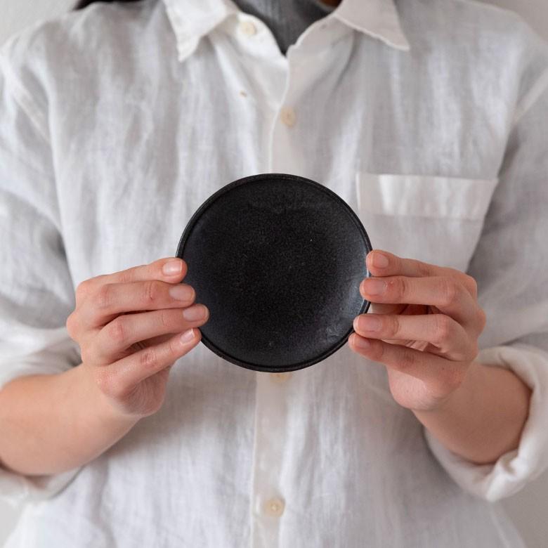 小皿 茶托 ソーサー プレート 直径約11cm 陶器 モダン シンプル おしゃれ 和食器 和 渋い 90007 | ブランド登録なし | 05