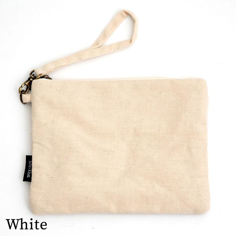 ポーチ クラッチバッグ ストラップ付き フリンジ コットン ホワイト ブラック BOHO ボーホースタイル おしゃれ 90026 | ブランド登録なし | 09