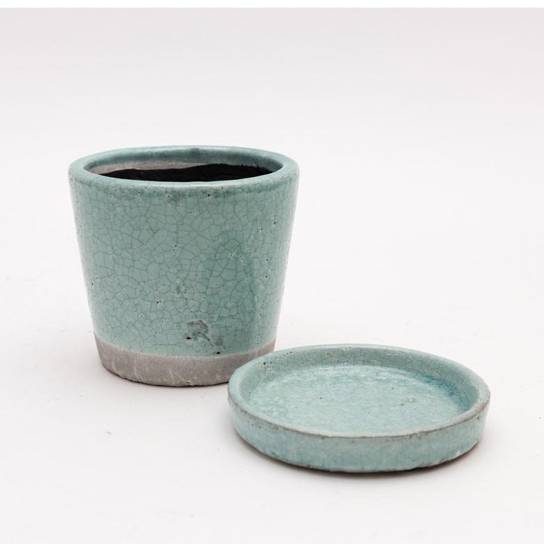 植木鉢 ポット フラワーポット おしゃれ かわいい プランター テラコッタ シャビー 受け皿付き ガーデニング 底穴 90038 | ブランド登録なし | 12