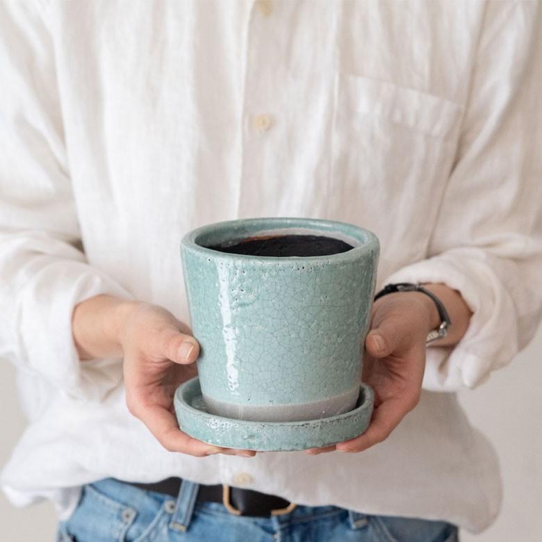 植木鉢 ポット フラワーポット おしゃれ かわいい プランター テラコッタ シャビー 受け皿付き ガーデニング 底穴 90038 | ブランド登録なし | 13