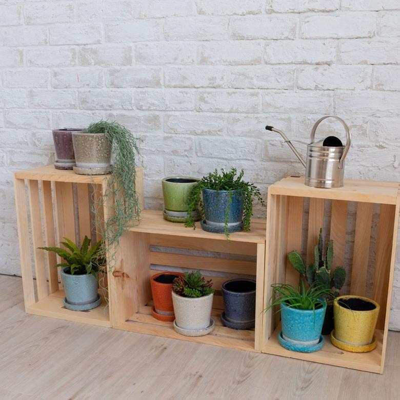 植木鉢 ポット フラワーポット おしゃれ かわいい プランター テラコッタ シャビー 受け皿付き ガーデニング 底穴 90038 | ブランド登録なし | 18