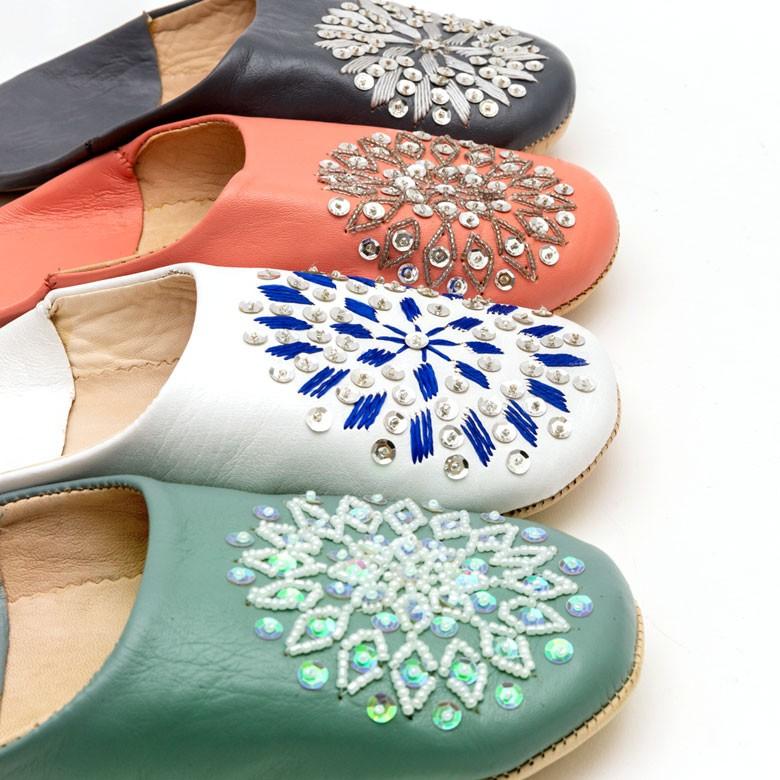 スリッパ モロッコ バブーシュ レザー 室内用 ルームシューズ レディース 来客用 おしゃれ 90043 | ブランド登録なし | 17