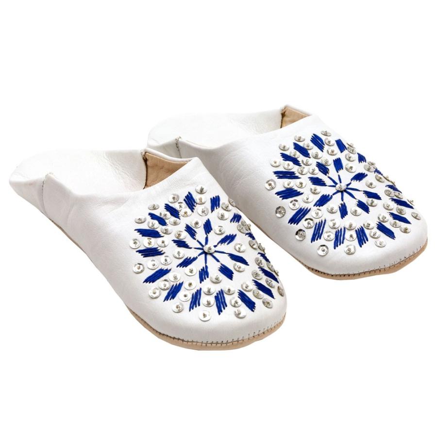 スリッパ モロッコ バブーシュ レザー 室内用 ルームシューズ レディース 来客用 おしゃれ 90043 | ブランド登録なし | 21