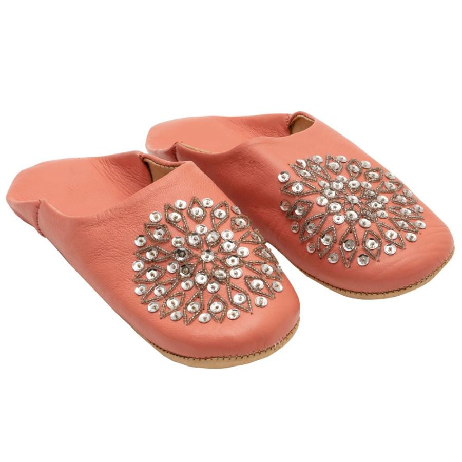 スリッパ モロッコ バブーシュ レザー 室内用 ルームシューズ レディース 来客用 おしゃれ 90043 | ブランド登録なし | 22