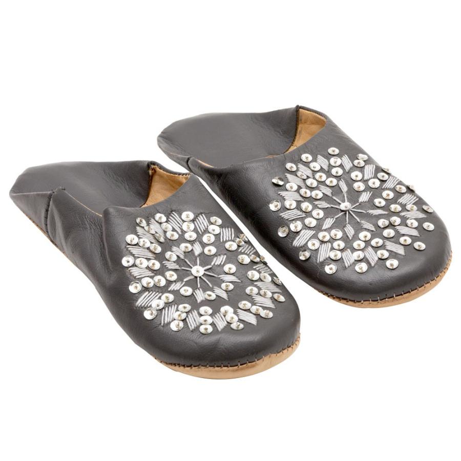 スリッパ モロッコ バブーシュ レザー 室内用 ルームシューズ レディース 来客用 おしゃれ 90043 | ブランド登録なし | 23