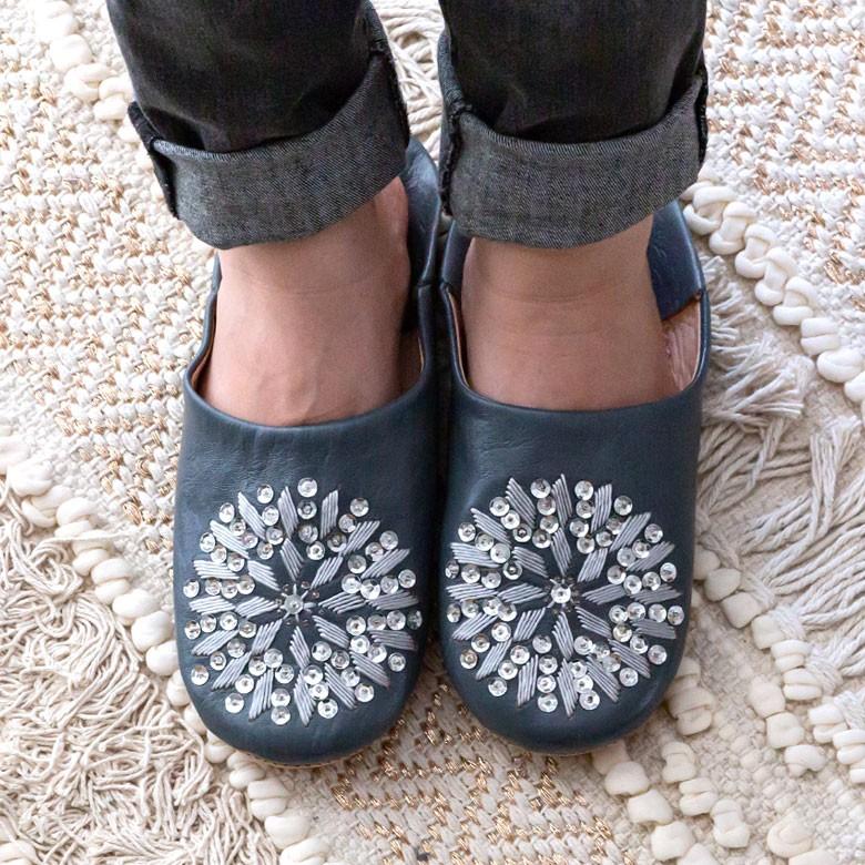 スリッパ モロッコ バブーシュ レザー 室内用 ルームシューズ レディース 来客用 おしゃれ 90043 | ブランド登録なし | 08