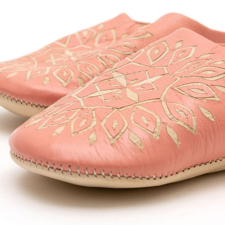 スリッパ モロッコ バブーシュ 幾何学 レザー 室内用 ルームシューズ レディース 来客用 おしゃれ 90044 | ブランド登録なし | 06