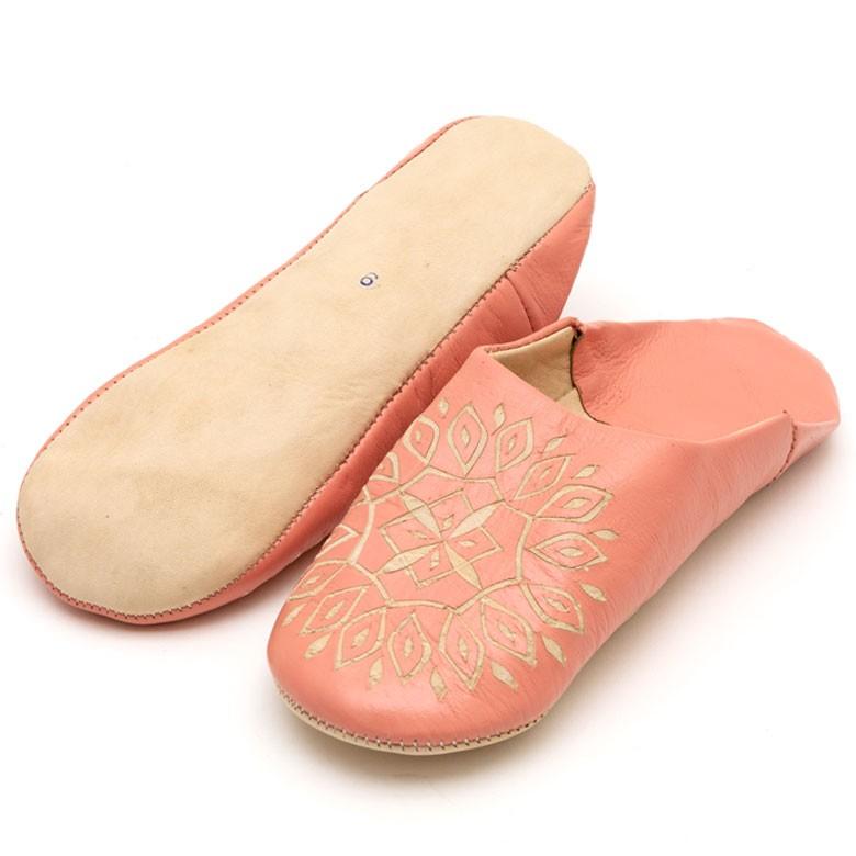 スリッパ モロッコ バブーシュ 幾何学 レザー 室内用 ルームシューズ レディース 来客用 おしゃれ 90044 | ブランド登録なし | 11