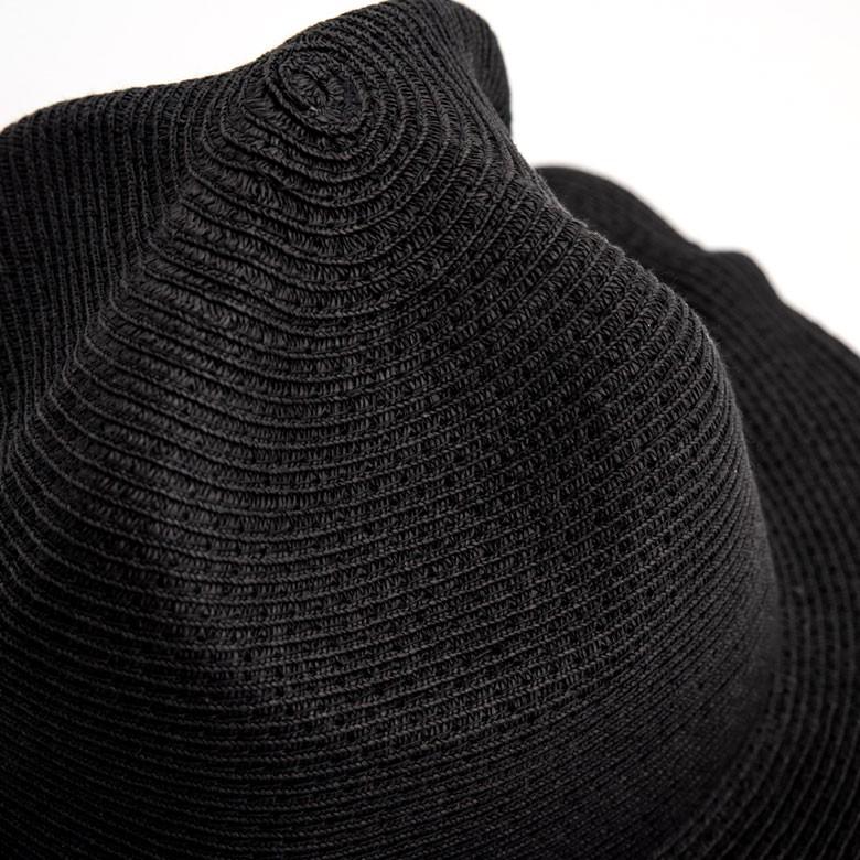 帽子 黒 折りたたみ メンズ レディース 撥水加工 ブレードハット マウンテンハット アウトドア 旅行 麦わら帽 日よけ 春夏 無地 おしゃれ 90045 | ブランド登録なし | 02