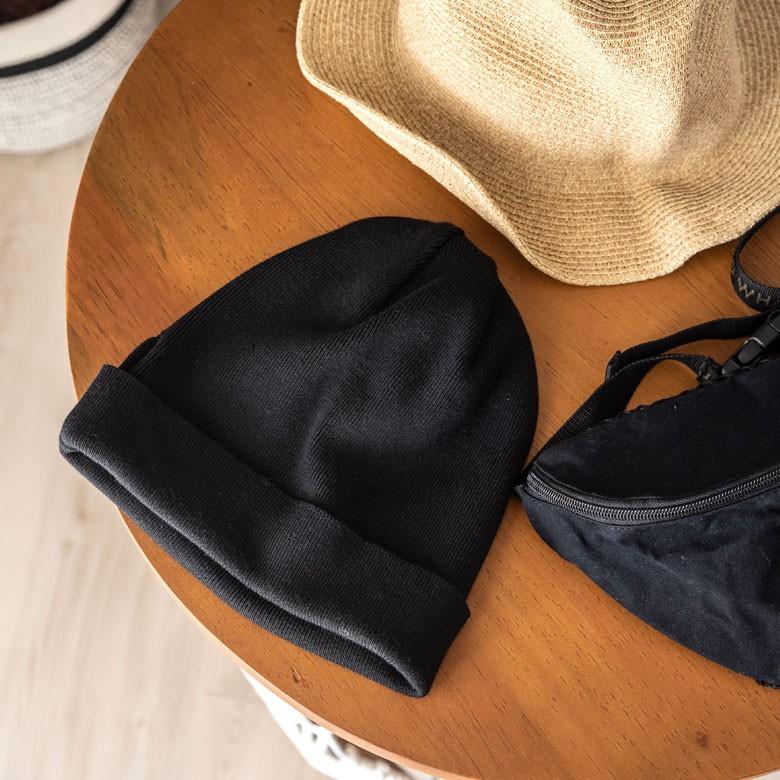 ニット帽 サマーニット帽 メンズ レディース  黒 薄手 男女兼用 クール 春夏 手洗い可 綿素材 無地 おしゃれ 90047 | ブランド登録なし | 05