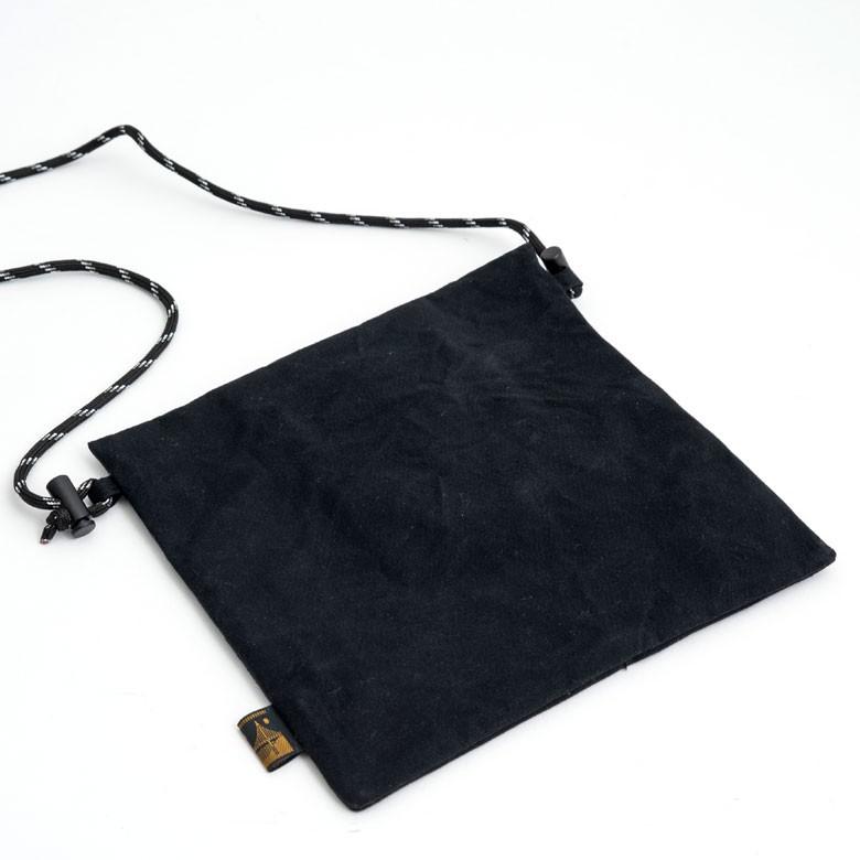 サコッシュ ショルダー ウエストポーチ メンズ レディース バッグ 斜めがけ 肩掛け 撥水加工 軽量 薄型  黒 ヴィンテージ シンプル 90048 | ブランド登録なし | 16