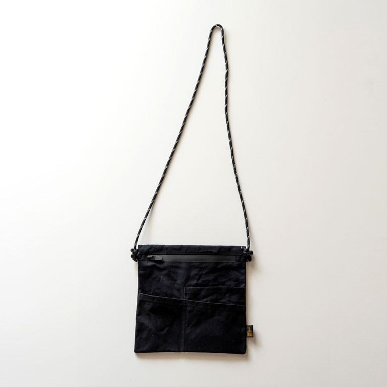 サコッシュ ショルダー ウエストポーチ メンズ レディース バッグ 斜めがけ 肩掛け 撥水加工 軽量 薄型  黒 ヴィンテージ シンプル 90048 | ブランド登録なし | 03