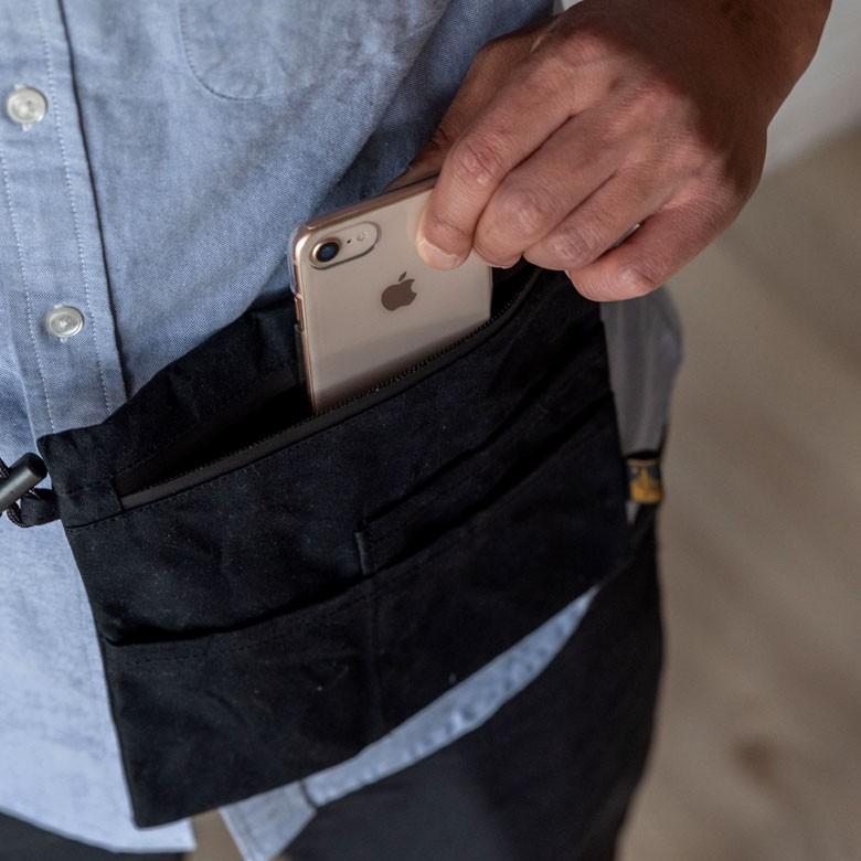 サコッシュ ショルダー ウエストポーチ メンズ レディース バッグ 斜めがけ 肩掛け 撥水加工 軽量 薄型  黒 ヴィンテージ シンプル 90048 | ブランド登録なし | 09