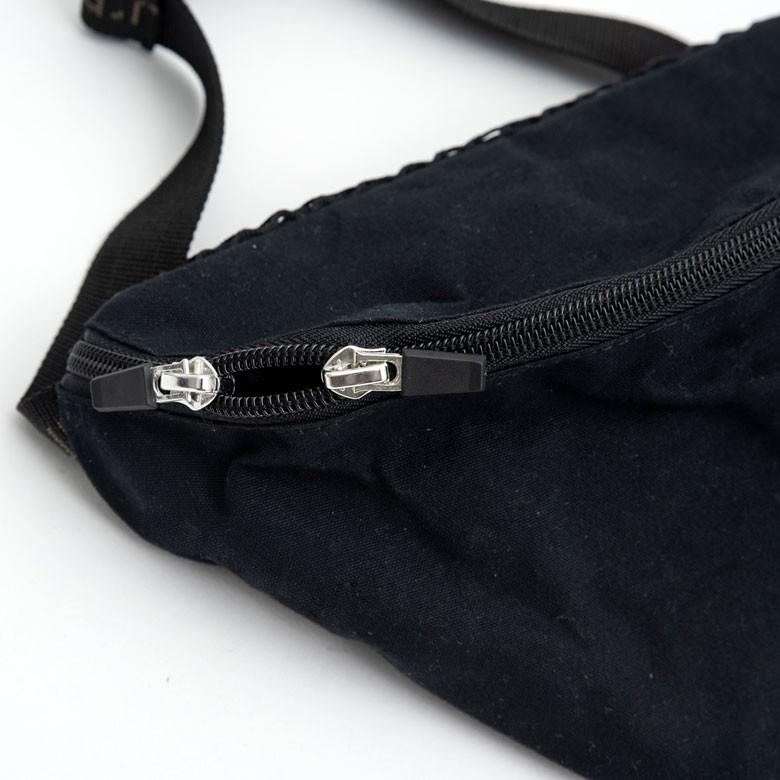 サコッシュ ショルダーバッグ ウエストポーチ ボディバッグ メンズ レディース 黒 旅行 軽量 メッシュ 長さ調節 ダブルファスナー シンプル 90049 | ブランド登録なし | 02