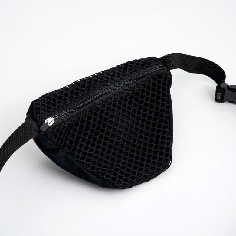 サコッシュ ショルダーバッグ ウエストポーチ ボディバッグ メンズ レディース 黒 旅行 軽量 メッシュ 長さ調節 ダブルファスナー シンプル 90049 | ブランド登録なし | 07