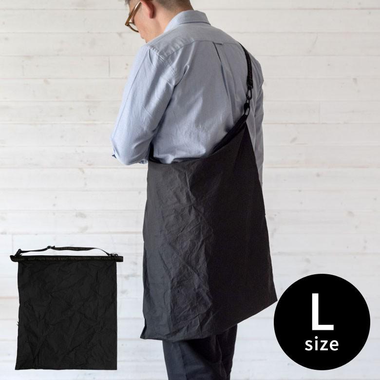 サコッシュ ショルダー バッグインバッグ メンズ レディース Lサイズ バッグ 調節可 折り畳み 斜めがけ 軽量 薄型 黒 シンプル 90050 | ブランド登録なし