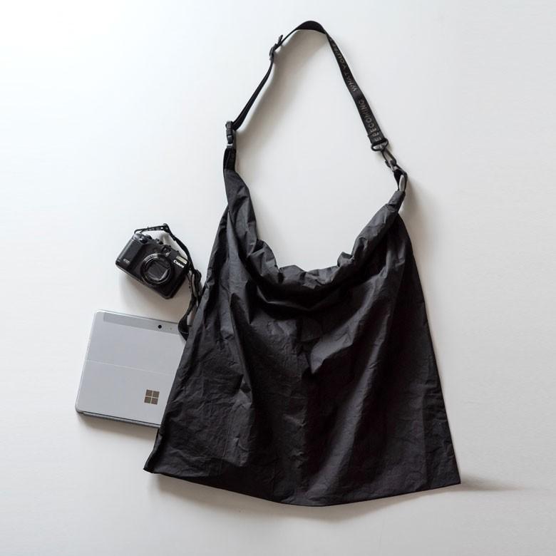 サコッシュ ショルダー バッグインバッグ メンズ レディース Lサイズ バッグ 調節可 折り畳み 斜めがけ 軽量 薄型 黒 シンプル 90050 | ブランド登録なし | 02