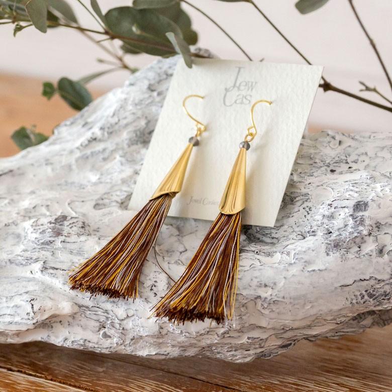 ピアス 揺れる 大ぶり フリンジピアス 可愛い 大人 フリンジ タッセル アクセサリー ゴールド アジアン雑貨 90053 | ブランド登録なし | 10
