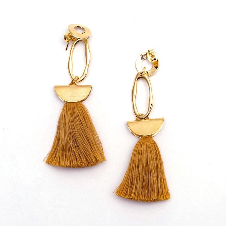 ピアス 揺れる 大ぶり フリンジピアス 可愛い フリンジ タッセル アクセサリー 大人 上品 キャッチ付 アジアン雑貨 90054 | ブランド登録なし | 03