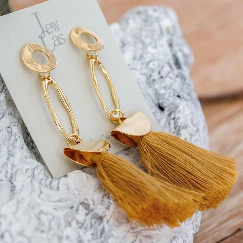 ピアス 揺れる 大ぶり フリンジピアス 可愛い フリンジ タッセル アクセサリー 大人 上品 キャッチ付 アジアン雑貨 90054 | ブランド登録なし | 13