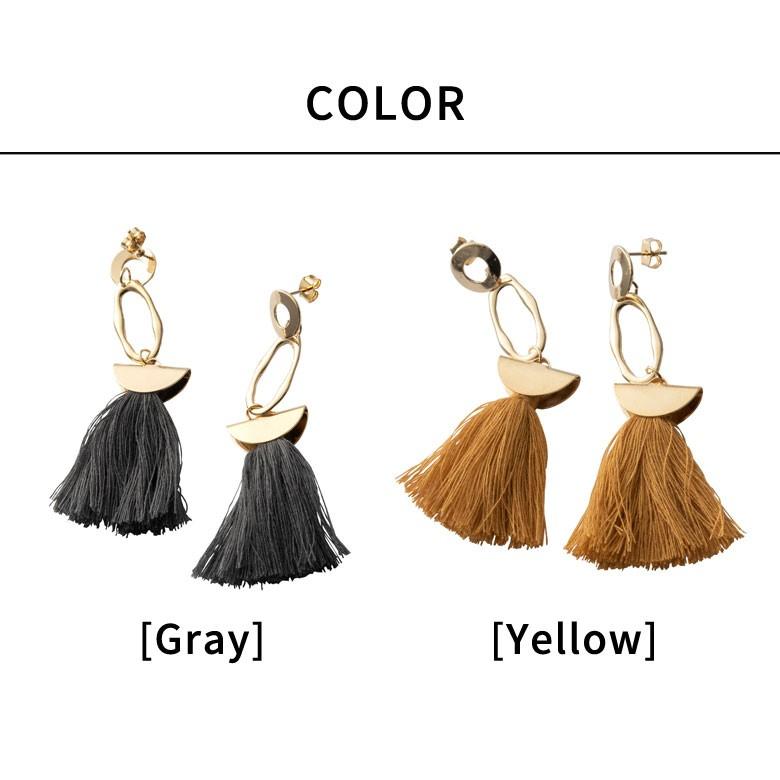 ピアス 揺れる 大ぶり フリンジピアス 可愛い フリンジ タッセル アクセサリー 大人 上品 キャッチ付 アジアン雑貨 90054 | ブランド登録なし | 16