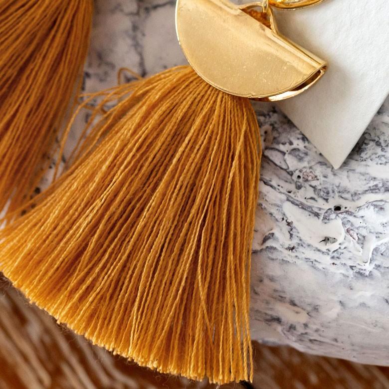 ピアス 揺れる 大ぶり フリンジピアス 可愛い フリンジ タッセル アクセサリー 大人 上品 キャッチ付 アジアン雑貨 90054 | ブランド登録なし | 09