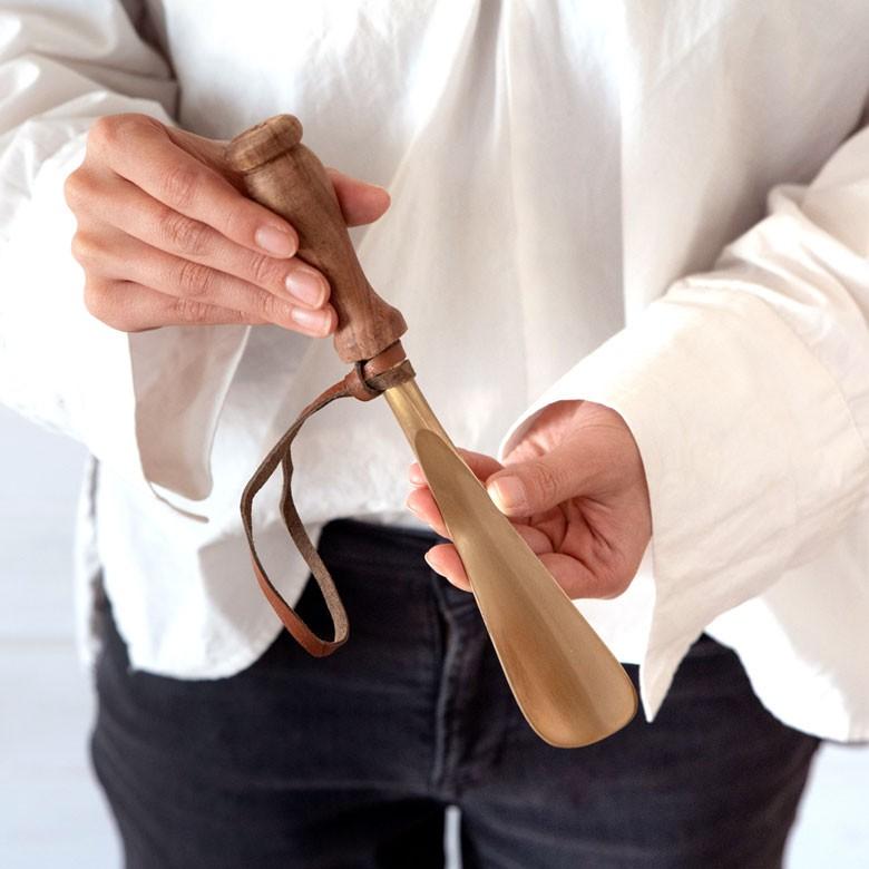 靴べら おしゃれ 靴ベラ ミニ シューホーン ショート コンパクト 高級 上質 インド製 くつべら 真鍮 スタイリッシュ プレゼント インテリア雑貨 90061 | ブランド登録なし | 03