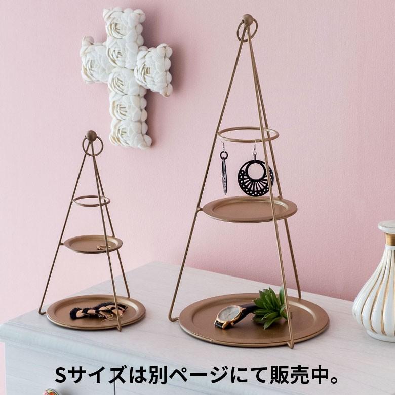 デコレーショントレイ スチール 高さ24.5cm 直径15cm ブラック ゴールド 3段 ツリー型 おしゃれ クリスマス アイアン ディスプレイ アクセサリースタンド 90077 | ブランド登録なし | 14