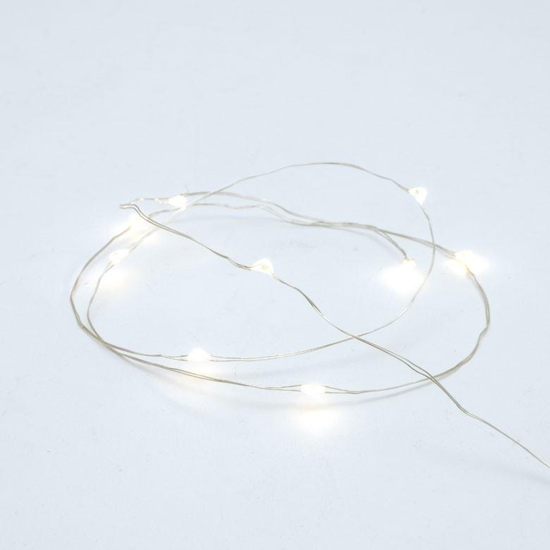 イルミネーションライト LEDライト 電飾 ガーランド 電池式 3.3ｍ 30球 シルバーワイヤー クリスマスツリー装飾 乾電池  照明器具 90083 | ブランド登録なし | 05