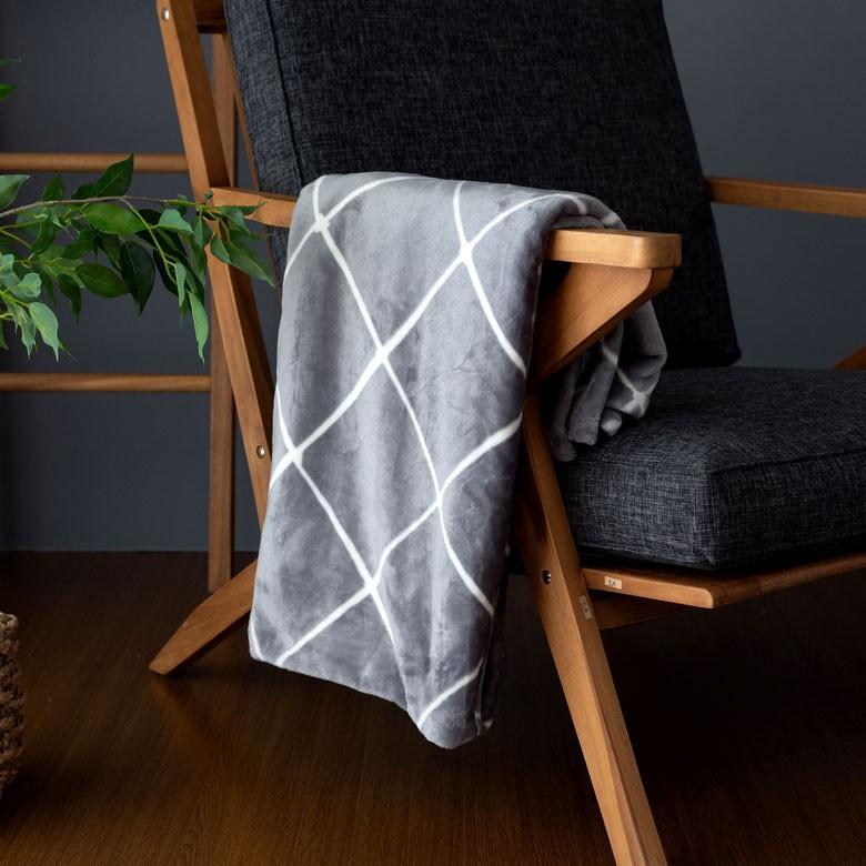 ブランケット ひざ掛け 150×100cm フリース フランネル仕上げ 防寒 おしゃれ シンプル モダン 冬 ひざかけ 膝掛け 膝かけ 肩掛け 毛布 暖かい かわいい 90084 | ブランド登録なし | 03