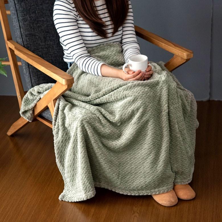 ブランケット ひざ掛け 150×100cm フリース フランネル仕上げ 肩掛 防寒 おしゃれ シンプル モダン 冬 ひざかけ 膝掛け 毛布 暖かい かわいい 90085 | ブランド登録なし | 08