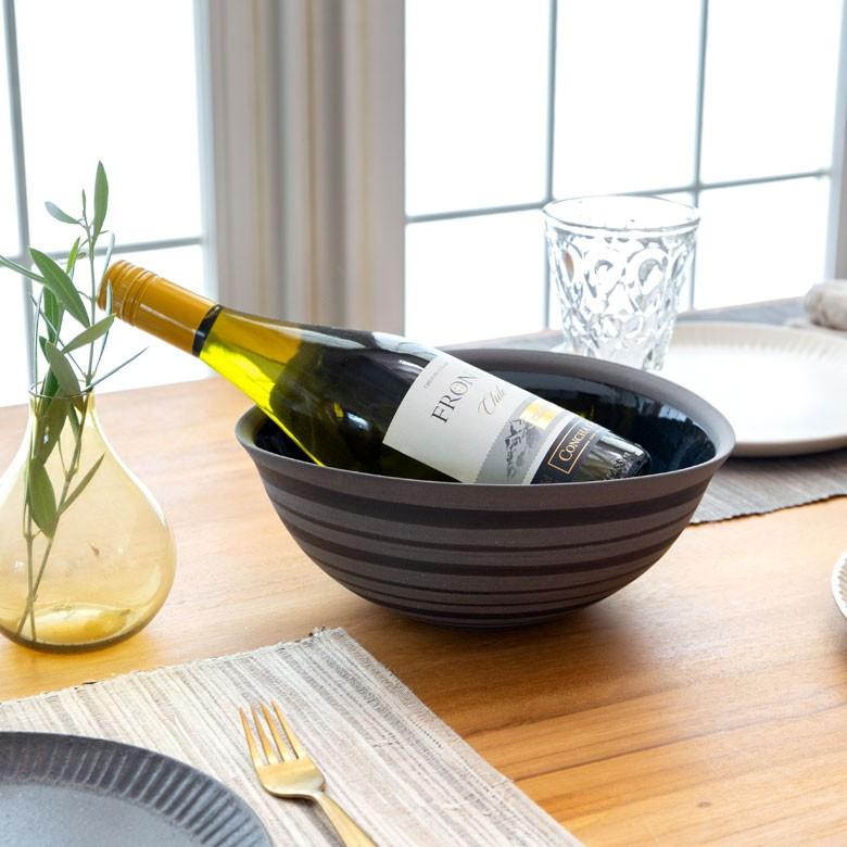 ボウル 信楽焼 幅24cm おしゃれ キッチン用品 焼物 和 鉢 ボーダー 大皿 ワインクーラー 丸十製陶 キッチン小物 パスタ サラダ 日本製 90091 | ブランド登録なし | 09