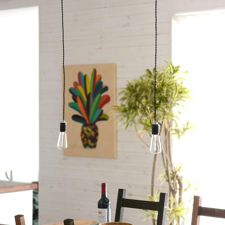 ソケット付ねじりコード ライティングプラグ 100cm 西海岸 男前 照明器具 90120 | ブランド登録なし