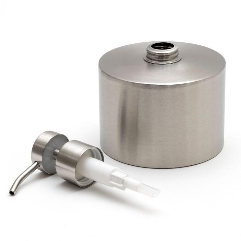 ステンレススチール ソープディスペンサー 500ml 詰め替え ボトル 筒型 シルバー ステンレス ディスペンサー ローションボトル ポンプ  ソープボトル 90174 | ブランド登録なし | 04