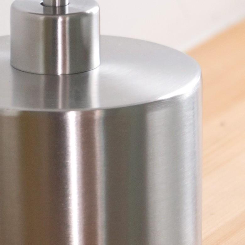 ステンレススチール ソープディスペンサー 500ml 詰め替え ボトル 筒型 シルバー ステンレス ディスペンサー ローションボトル ポンプ  ソープボトル 90174 | ブランド登録なし | 08