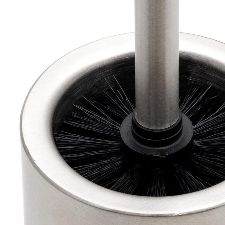 ステンレススチール トイレブラシセット トイレブラシ 丸型 シルバー ステンレス トイレポット コーナーポット トイレ用品 トイレ清掃用品 掃除グッズ 90177 | ブランド登録なし | 01