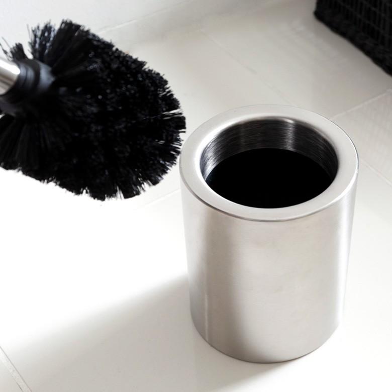 ステンレススチール トイレブラシセット トイレブラシ 丸型 シルバー ステンレス トイレポット コーナーポット トイレ用品 トイレ清掃用品 掃除グッズ 90177 | ブランド登録なし | 09